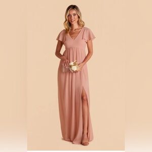 Birdy Grey Blush Flutter Sleeve Gown